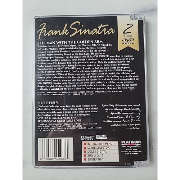 Frank Sinatra - 2 Pack: Suddenly/The Man With The Golden Arm (DVD, 2000,... - Picture 2 of 10